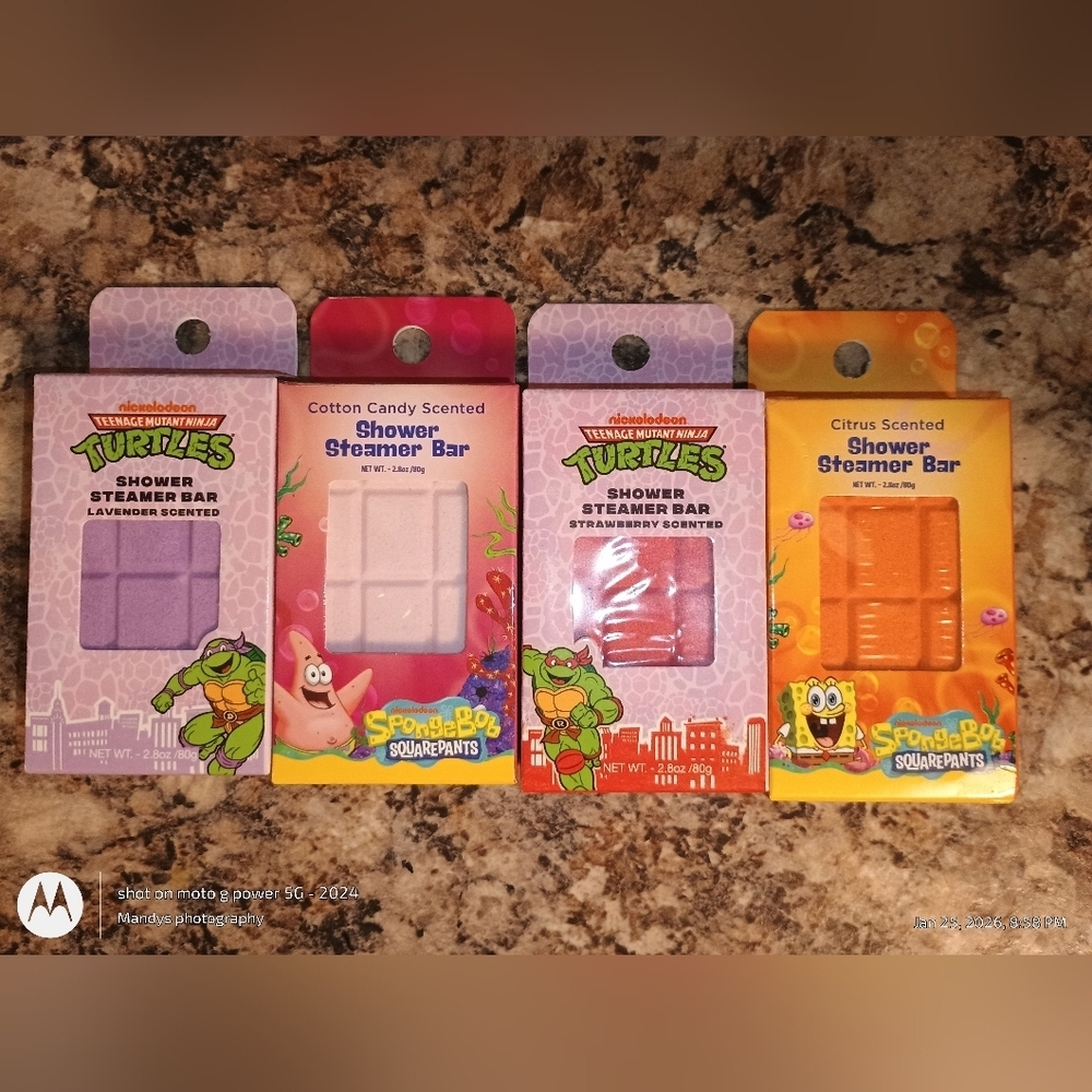 Teenage Mutant Ninja Turtles and SpongeBob Shower Steamer Bars Shower
